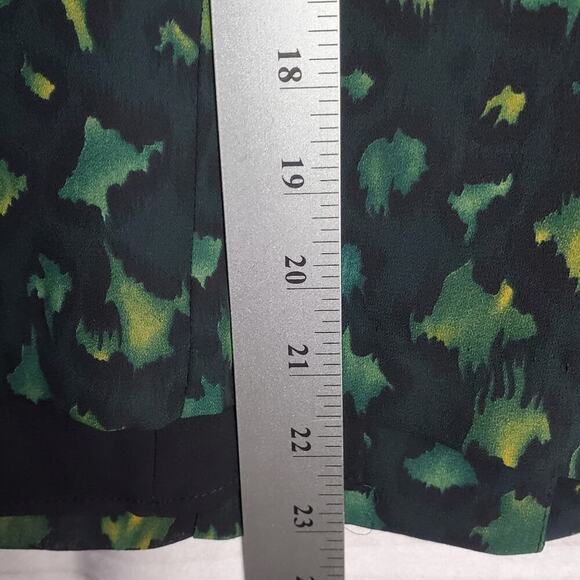 Positive Attitude Y2K Blouse Womens Size 14 Green Floral Ruffle Whimysgoth Retro - Picture 7 of 9